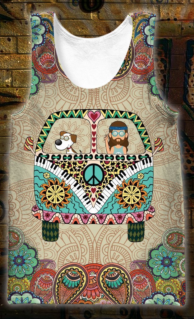 Dog Hippie 3D All Over Printed Shirts for Men and Women TT-Apparel-TT-Hoodie-S-Vibe Cosy™