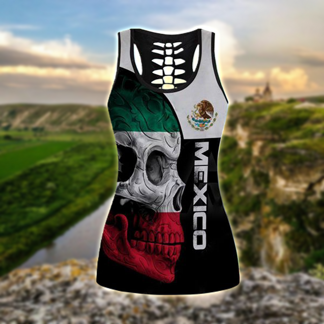 Mexico Skull Tank Limited by SUN SU230601-Apparel-SUN-Hollow Tank Top-S-Vibe Cosy™