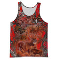 3D All Over Printed Beautiful Red Camo Hunting Hoodie-Apparel-HP Arts-Tank top-S-Vibe Cosy™