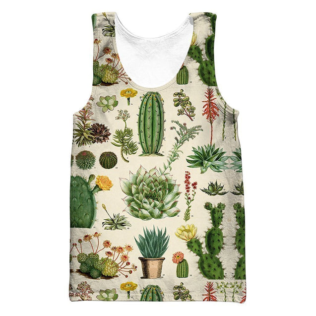 3D All Over Print Cacti Sweat Shirt-Apparel-NTH-Tank Top-S-Vibe Cosy™