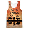 Faith. Family. Cattle Cow Hoodie-Apparel-HD09-Tank Top-S-Vibe Cosy™