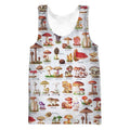 A Lot Of Mushroom Art all over-Apparel-NTH-Tank Top-S-Vibe Cosy™