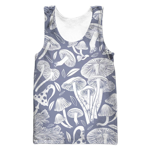 Mushroom Art All Over-Apparel-HD09-Tank Top-S-Vibe Cosy™
