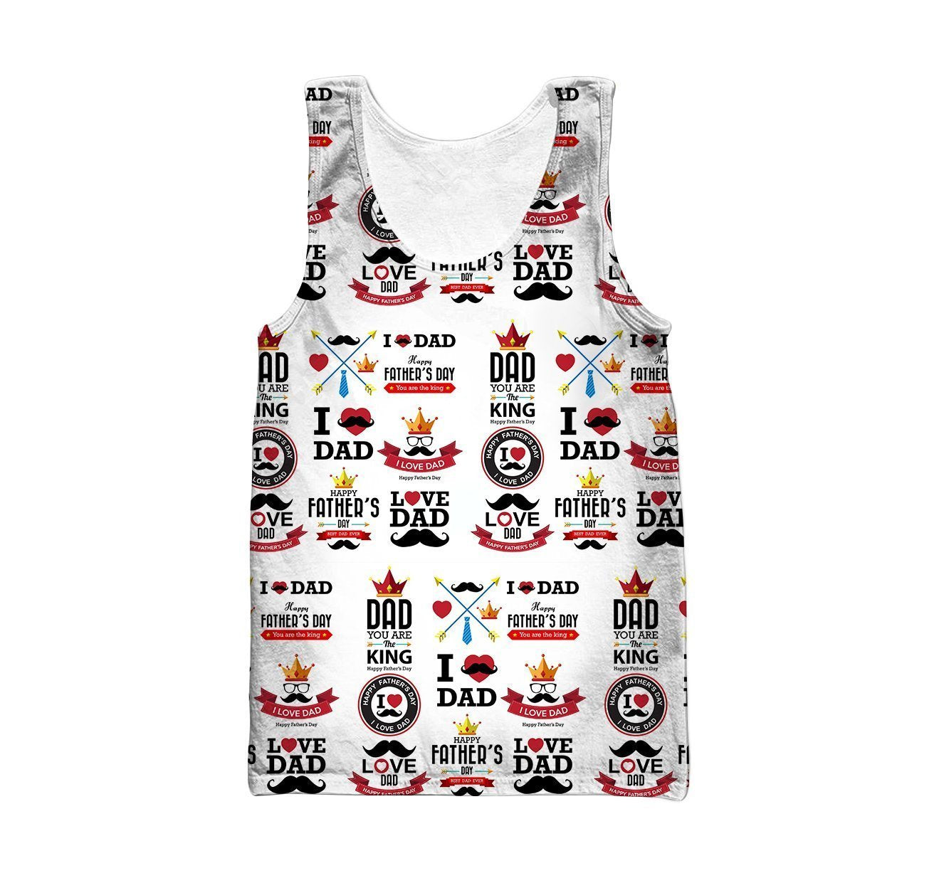 3D All Over I Love Dad Hoodie-Apparel-Khanh Arts-Tank Top-S-Vibe Cosy™