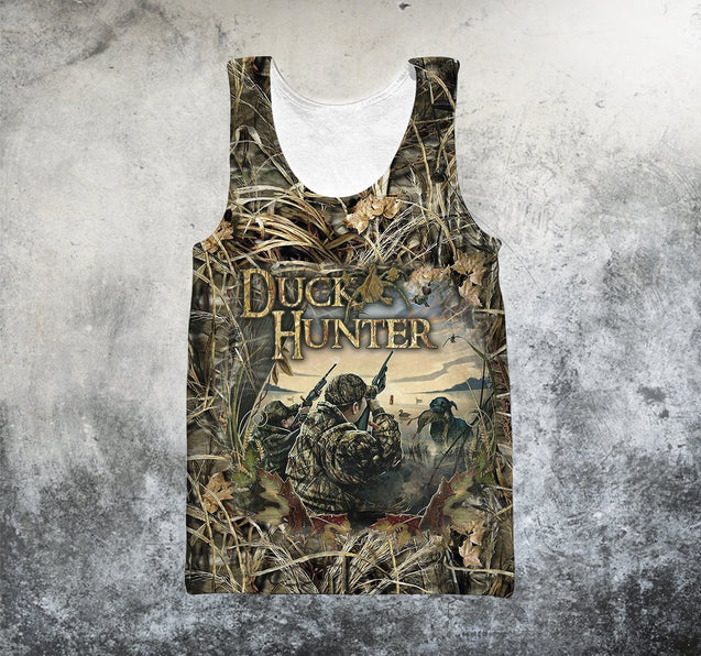 3D All Over Printed Duck Hunter Hoodie-Apparel-HP Arts-Tank top-S-Vibe Cosy™