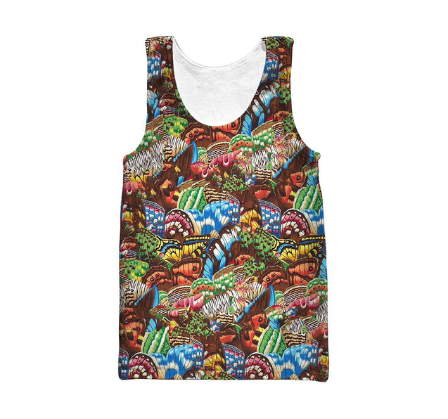 3D All Over Print Butterflies Art Hoodie-Apparel-Khanh Arts-Tank Top-S-Vibe Cosy™