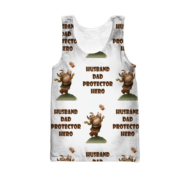 3D All Over Print Husband Dad Protector Hero-Apparel-Khanh Arts-Tank Top-S-Vibe Cosy™