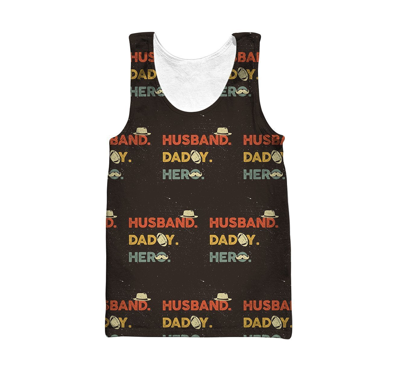 3D All Over Husband daddy Hero Hoodie-Apparel-Khanh Arts-Tank Top-S-Vibe Cosy™