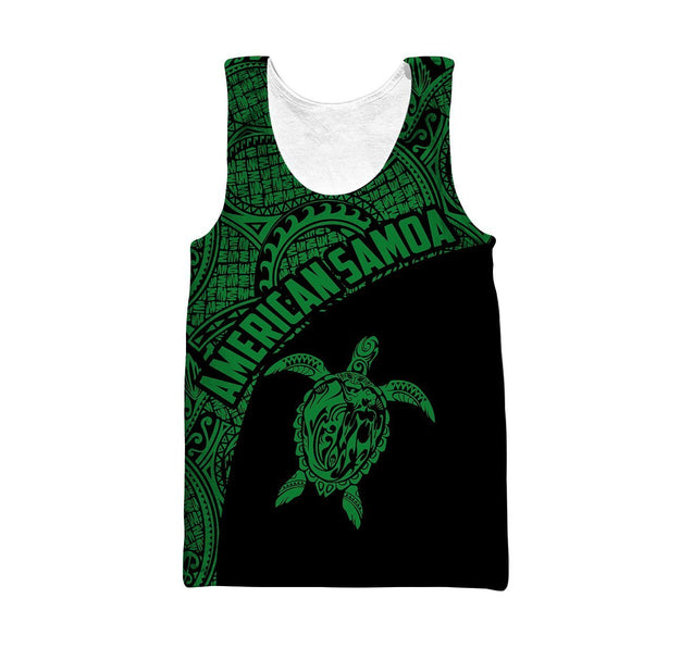 American Samoa Polynesian Hoodie - GREEN PL-Apparel-PL8386-Tank Top-S-Vibe Cosy™