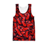 3D All Over Print Red Butterflies Hoodie-Apparel-Khanh Arts-Tank Top-S-Vibe Cosy™