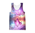 3D All Over Print Pink Butterfly Art Hoodie-Apparel-Khanh Arts-Tank Top-S-Vibe Cosy™