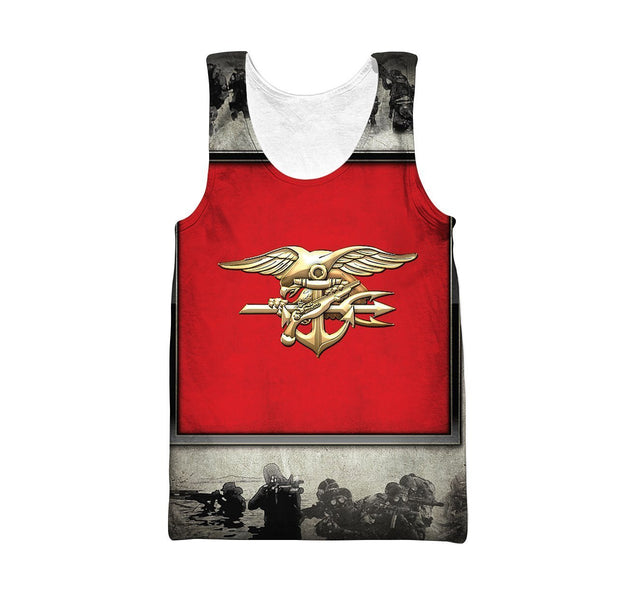 All Over Printed Military Insignia Shirts-Apparel-HP Arts-Tank Top-S-Vibe Cosy™