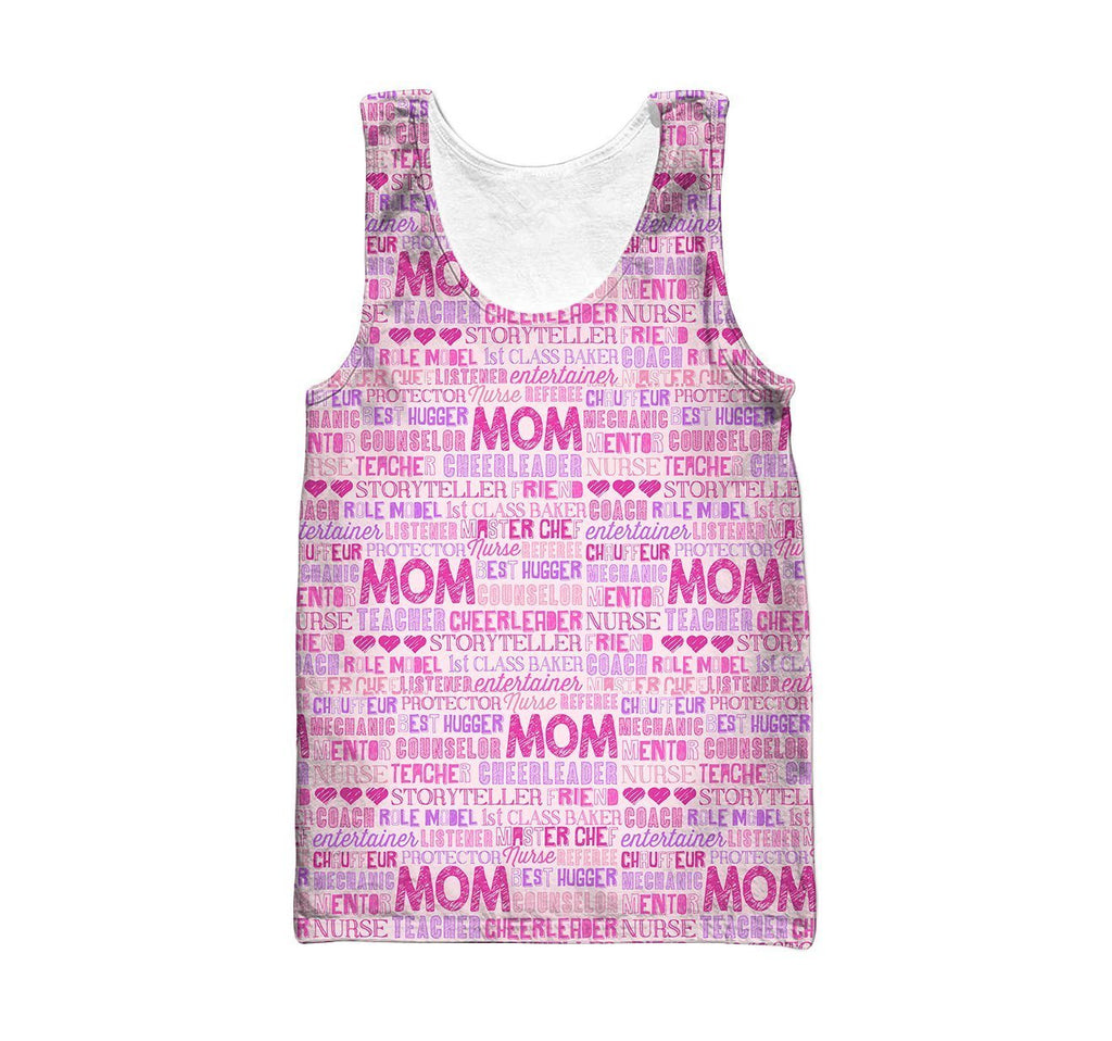 3D All Over Happy Mother's Day Quote Hoodie-Apparel-Khanh Arts-Tank Top-S-Vibe Cosy™