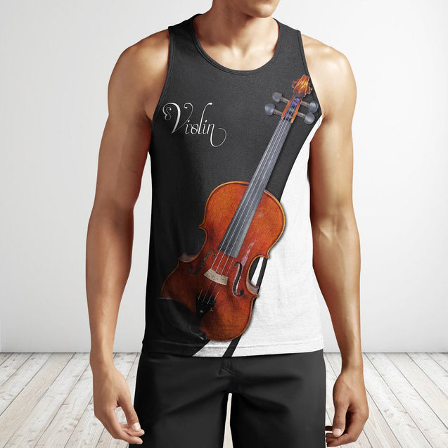 Violin music 3d hoodie shirt for men and women HG HAC16121-Apparel-HG-Men's tank top-S-Vibe Cosy™