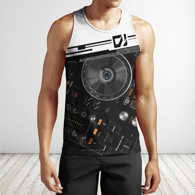 DJ player music 3d hoodie, t-shirt, sweatshirt for men and women HG HAC41201-Apparel-HG-Men's tank top-S-Vibe Cosy™