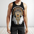 Native American Wolf Hoodie T Shirt For Men and Women HAC210405-Apparel-NM-Tank Top-S-Vibe Cosy™