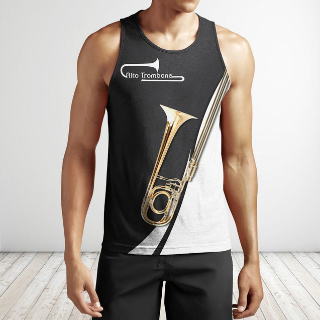 Alto trombone music 3d hoodie shirt for men and women HG HAC101206-Apparel-HG-Men's tank top-S-Vibe Cosy™