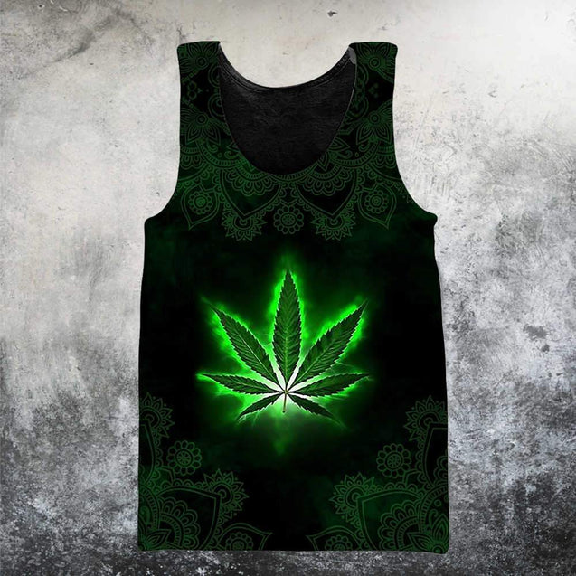 Hippie Green 3D All Over Printed Hoodie Shirt Limited by SUN AM310302-Apparel-SUN-Tank top-S-Vibe Cosy™