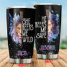 Love Lion Couple Custom Name Stainless Steel Tumbler 20Oz