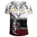 New Zealand Aotearoa Maori Fern and Plumeria Tattoo Shirt and Short PL240301-Apparel-PL8386-T-shirt-S-Vibe Cosy™