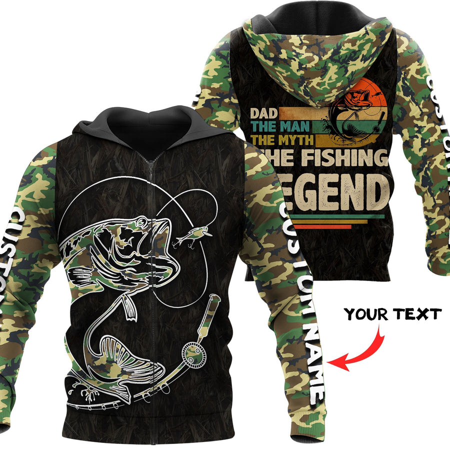 Fishing Dad The fishing Legend Customize 3d all over printed shirts for men and women HC27403 - Amaze Style™-Apparel