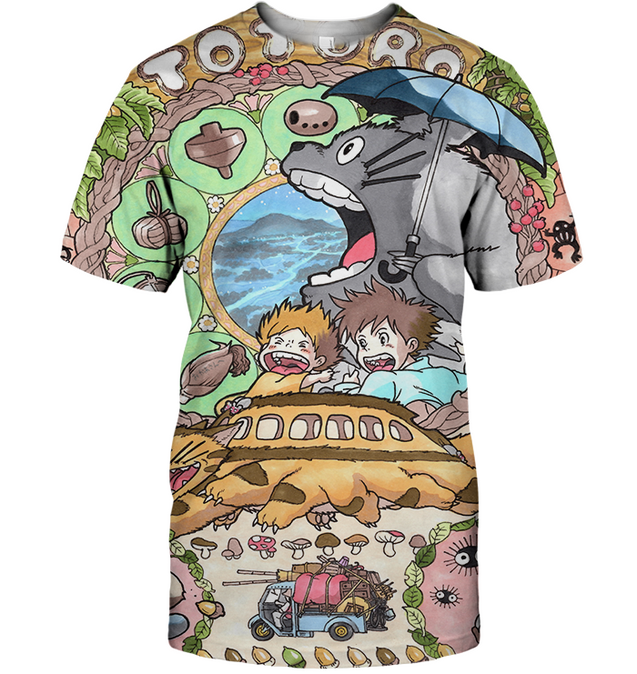 Toroto-ghibli-RoosterArt-T-Shirt-S-Vibe Cosy™