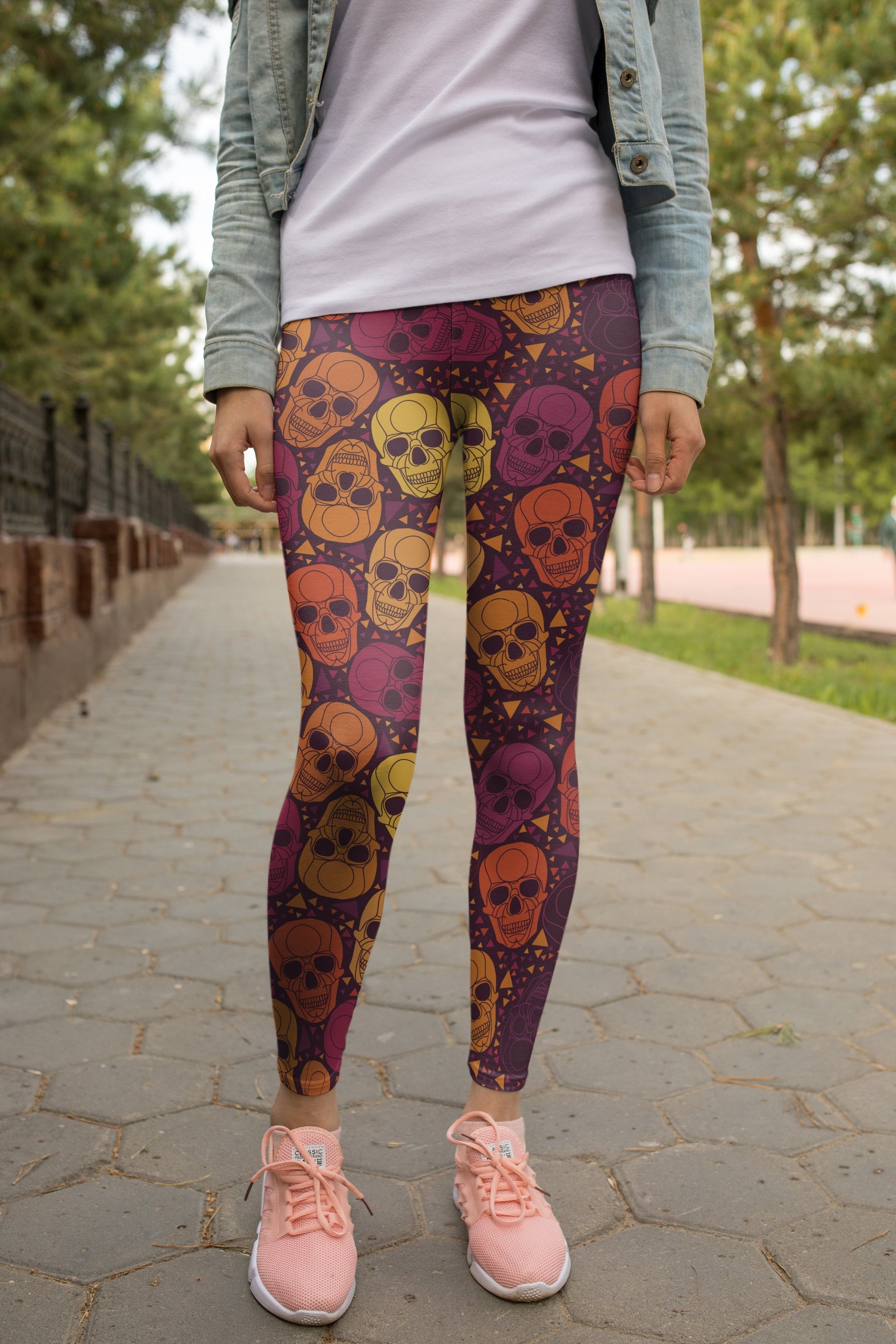 3D All Over Print fantasy Skull Legging-Apparel-Khanh Arts-Legging-S-Vibe Cosy™