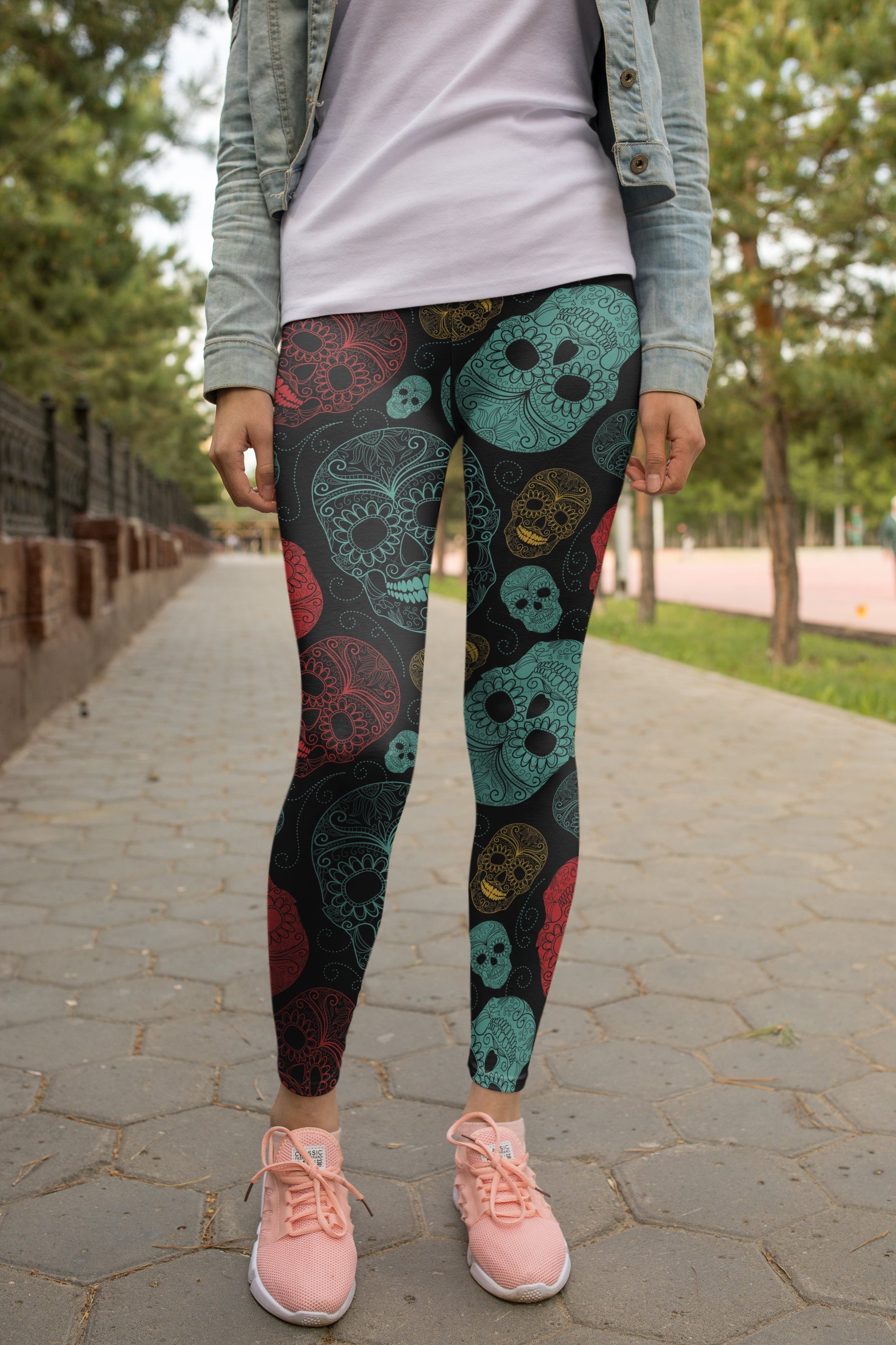 3D All Over Print Skull color Legging-Apparel-Khanh Arts-Legging-S-Vibe Cosy™