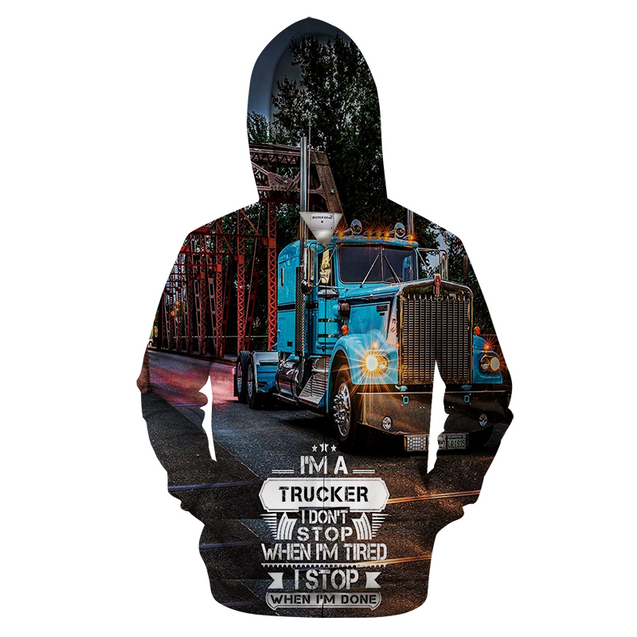 3D All Over Print Trucker 02 Shirt-Apparel-6teenth World-Zip-Up Hoodie-S-Vibe Cosy™