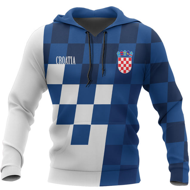 Croatia Coat Of Arms Zip Hoodie Blue Version A02-Apparel-Khanh Arts-Hoodie-S-Vibe Cosy™