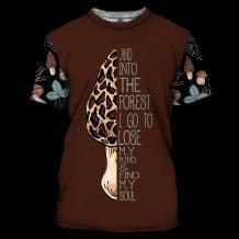 Mushrooms And Into The Forest I Go To Lose My Mind & Find My Soul 3D Shirt NTH130802-Apparel-NTH-T-Shirt-S-Vibe Cosy™