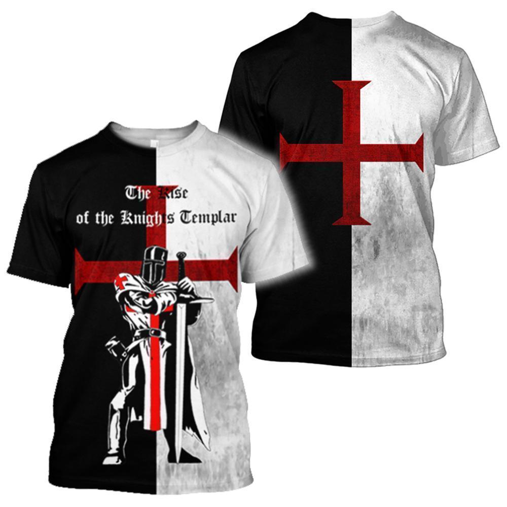 3D All Over Printed The Rise of the Knights Templar Shirts-Bee-HP Arts-T-shirt-XS-Vibe Cosy™