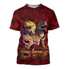 3D All Over Printed T-Rex Collage Shirts and Shorts-Apparel-HP Arts-T-Shirt-S-Vibe Cosy™