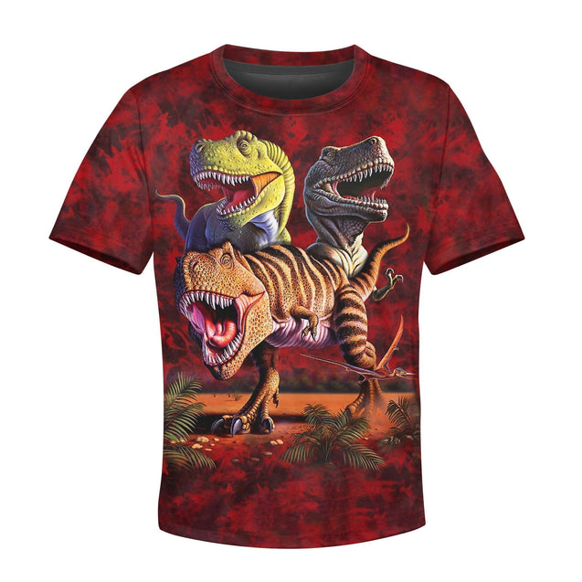 3D All Over Printed T-Rex Collage Shirts-Apparel-HP Arts-T-Shirt-TODDLER 2T-Vibe Cosy™