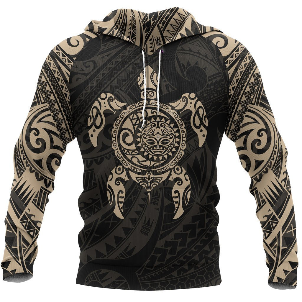 Turtle Maori Tattoo All Over Hoodie Gold NVD-Apparel-Dung Van-Hoodie-S-Vibe Cosy™