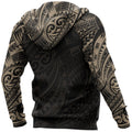 Turtle Maori Tattoo All Over Hoodie Gold NVD-Apparel-Dung Van-Hoodie-S-Vibe Cosy™