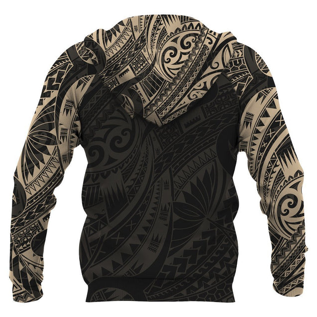 Manaia Maori Tattoo Style All Over Hoodie Golden NVD-Apparel-Dung Van-Hoodie-S-Vibe Cosy™