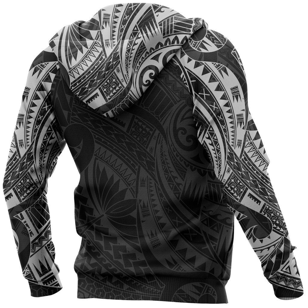 Turtle Maori Tattoo All Over Hoodie White NVD-Apparel-Dung Van-Hoodie-S-Vibe Cosy™