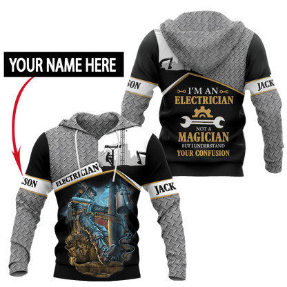 Premium Personalized 3D Printed Electrician Shirts MEI