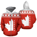 Canadian Maple Leaf Hoodie PL-Apparel-PL8386-Zipped Hoodie-S-Vibe Cosy™