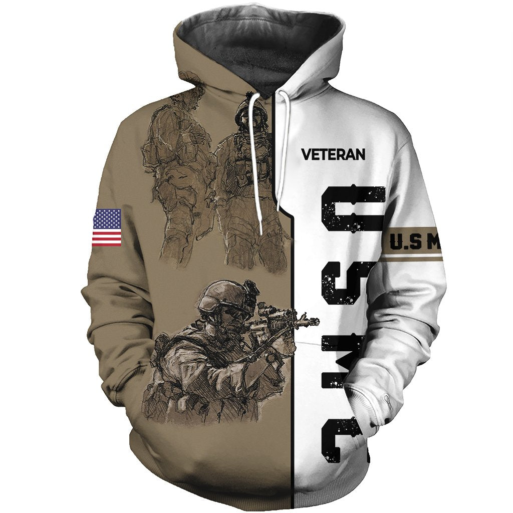 U.S M.C 3D All Over Printed Shirts for Men and Women TT0012-Apparel-TT-Hoodie-S-Vibe Cosy™