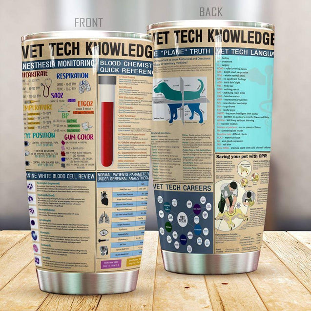 Vet Tech Knowledge Tumbler Cup Premium MPT14