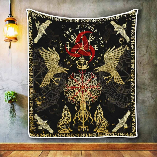 Viking 3D All Over Printed Quilt