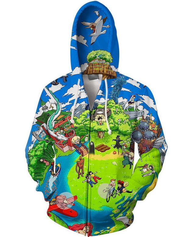 Green Planet-ghibli-VIO STORE-Zip-S-Vibe Cosy™