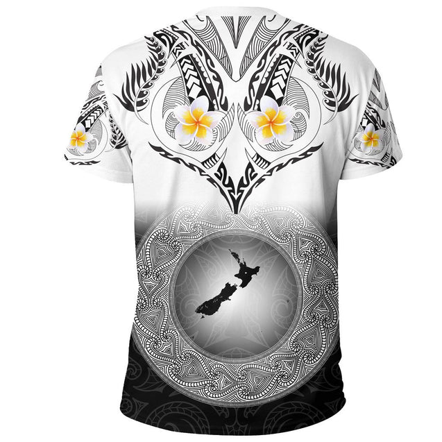 New Zealand Aotearoa Maori Fern and Plumeria Tattoo shirt and short for man and women PL240302-Apparel-PL8386-Hoodie-S-Vibe Cosy™