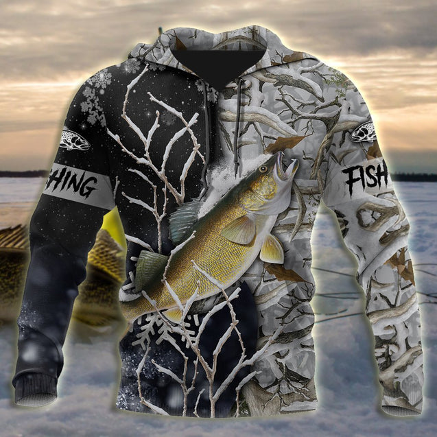 Walleye ice fishing gear shirt TR100301 - Amaze Style™-Apparel