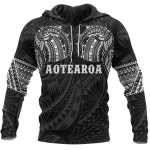 Aotearoa Maori Tattoo All Over Hoodie White NVD-Apparel-Dung Van-Hoodie-S-Vibe Cosy™