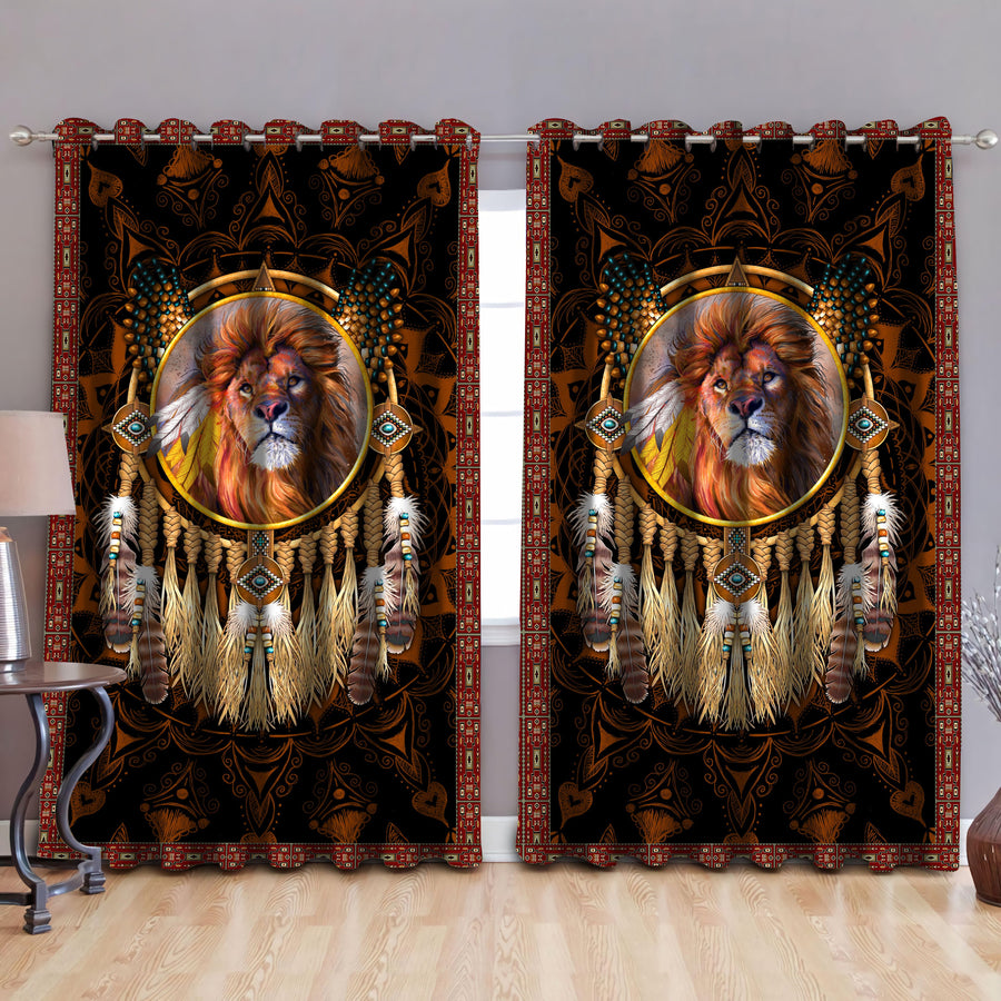 Beautiful Lion Native Blackout Thermal Grommet Window Curtains TR2905202-Curtains-Huyencass-52'' x 63''-Vibe Cosy™