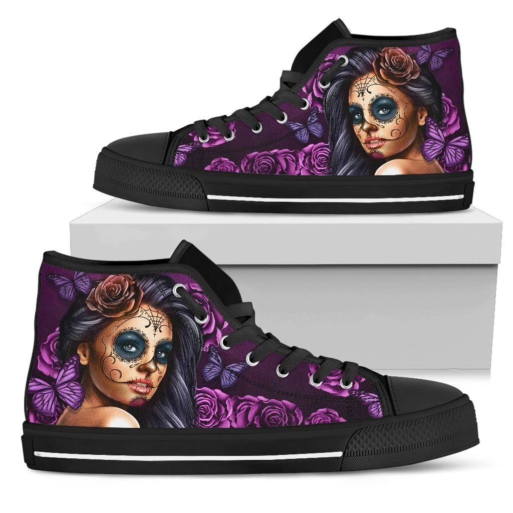 High tops calavera violet (black shoes) PL17032004-PL8386-Women's high top-EU36 (US5.5)-Vibe Cosy™
