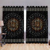 Vikings - Circle Of Healing Runes Thermal Grommet Window Curtains-Curtains-HP Arts-52'' x 63''-Vibe Cosy™